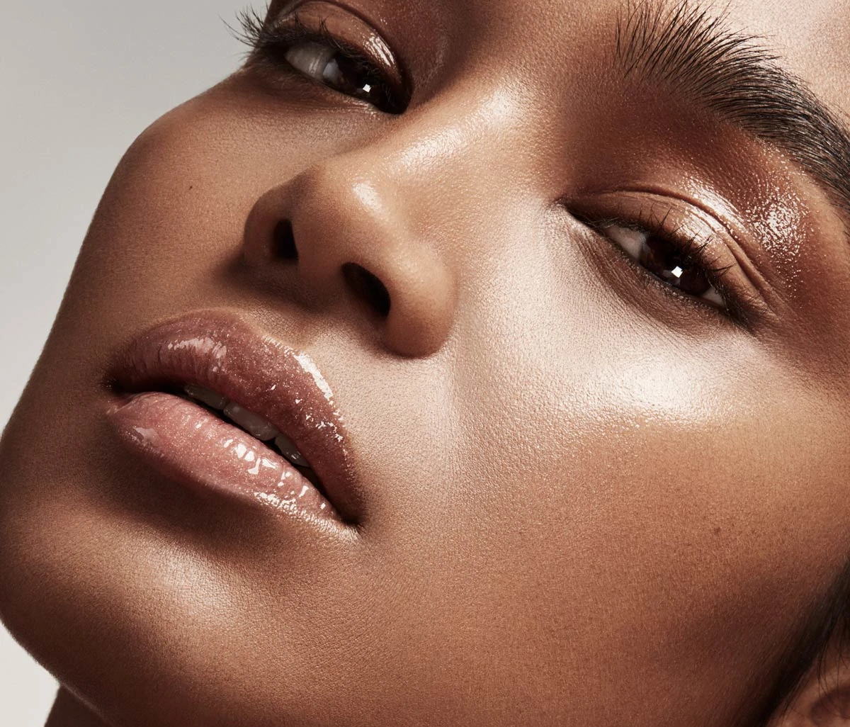 Fenty Glow on lips